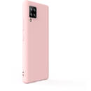 Lemontti Husa Silicon Soft Slim Samsung Galaxy A42 Pink Sand (material mat si fin, captusit cu microfibra)
