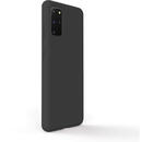 Lemontti Husa Liquid Silicon Samsung Galaxy S20 Plus Black (protectie 360°, material fin, captusit cu microfibra)