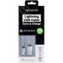 Lemontti Lemontti Cablu USB MFI Lightning Gri 1.5m (impletitura textila)-T.Verde 0.1 lei/ buc