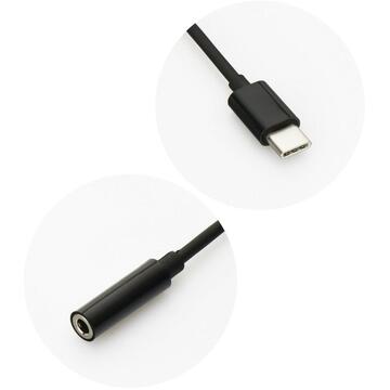 Lemontti Adaptor USB Type-C la port Jack 3.5mm Black