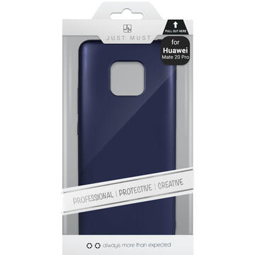 Husa Just Must Carcasa Uvo Huawei Mate 20 Pro Navy (material fin la atingere, slim fit)