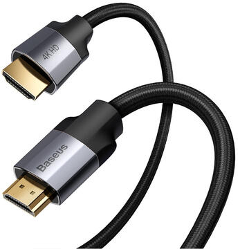 Baseus HDMI 2.0 Enjoyment Series, 4K, 3D, 2 m, Negru/Gri