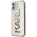 Karl Lagerfeld Karl Lagerfeld Husa Mirror Liquid Glitter iPhone 12 Mini Argintiu (logo Karl)