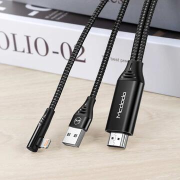 Mcdodo Cablu Plug&amp;Play HDMI la Lightning si USB Black 2m-T.Verde 0.1 lei/buc