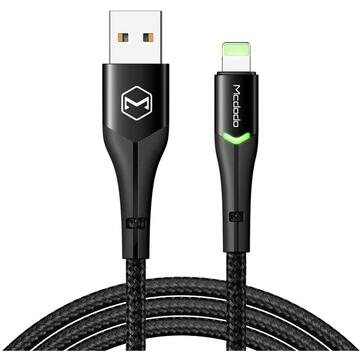 Mcdodo Cablu Magnificence Series Lightning Black (1.2m, led indicator)-T.Verde 0.1 lei/buc