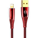 Mcdodo Mcdodo Cablu Shark Series Lightning Red (1.8m, 3A, led indicator, impletitura nylon)-T.Verde 0.1 lei/buc