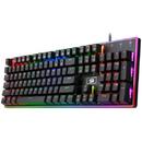 Tastatura gaming mecanica Redragon Ratri iluminare RGB neagra switch-uri negre
