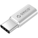 Orico Adaptor Orico CTM1 argintiu USB 2.0 Type-C tata catre Micro-A mama