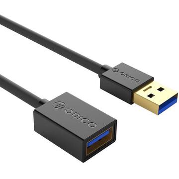 Cablu extensie Orico U3-MAA01 USB3.0 Type-A Male - Female 2m negru