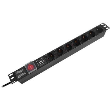 Prelungitor PDU RACK 19 INCH 7 PRIZE SWITCH 16A 2M EMTEX