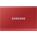 Samsung Portable  T7 500GB, External SSD (red, USB-C 3.2 (10 Gbit / s), external)
