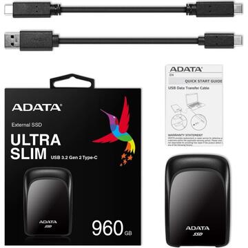 SSD Extern Adata SC680 1.92 TB (black, USB-C 3.2 (10 Gbit / s))