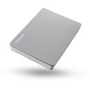 Toshiba  Canvio Flex  4000 GB Silver(silver, 4000 GB, 2.5", 3.2 Gen 1 (3.1 Gen 1), Silver)