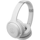 AUDIO-TECHNICA Audio Technica ATH-S200BT Headphones, On-Ear, Wireless,  Microphone, White