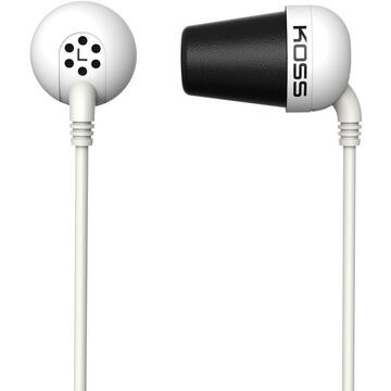 Casti Koss Plug Headphones, In-Ear, Wired, White