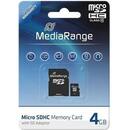 MediaRange 4 GB microSD, memory card (black, Class 10)