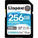 Kingston Canvas Go! Plus 256 GB SDXC, memory card (black, UHS-I (U3), A2, Class 10, V30)