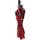 Corsair Premium Sleeved PCIe Dual Cable Type 4 Gen 4, Y-Cable - red/black