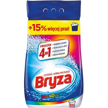 Detergent rufe Bryza 4 in 1, Pudra pentru tesaturi colorate, 6,825 kg, 105 spalari