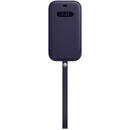 Original Leather Sleeve iPhone 12 / 12 Pro, MagSafe, Deep Violet