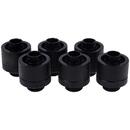 Alphacool Alphacool Eiszapfen hose fitting 1/4" on 16/10mm, 6-pack black - 17234