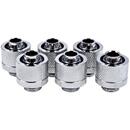 Alphacool Alphacool Eiszapfen hose fitting 1/4" on 16/10mm, 6-pack chrome-plated - 17235