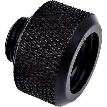 Alphacool Eiszapfen pipe connection 1/4" on 16mm, black - 17264