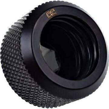 Alphacool Eiszapfen pipe connection 1/4" on 16mm, black - 17264