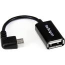 STARTECH StarTech.com 5in Right Angle Micro USB to USB OTG Host Adapter M/F - Angled Micro USB Male to USB A Female On-The-Go Host Cable Adapter (UUSBOTGRA) - USB adapter - USB to Micro-USB Type B - 12.7 cm