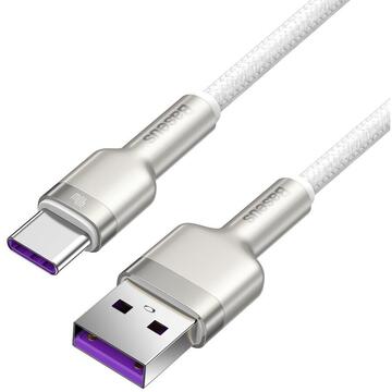 Baseus Cafule Metal, USB/USB Type-C, Power Delivery 40W, 5A, 1m, Alb
