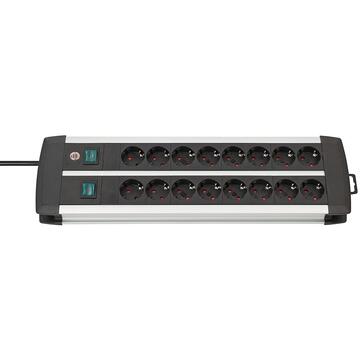 Prelungitor Brennenstuhl Premium Alu-Line technology, 16-way power strip