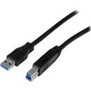 StarTech.com 1m 3 ft Certified SuperSpeed USB 3.0 A to B Cable Cord - USB 3 Cable - 1x USB 3.0 A (M), 1x USB 3.0 B (M) - 1 meter, Black (USB3CAB1M) - USB cable - 1 m