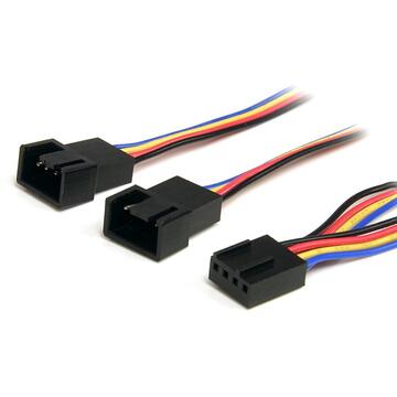 StarTech.com 12in 4 Pin Fan Power Splitter Cable - F/M - 1ft Fan Y Cable - 1ft 4-pin Fan Splitter Cable (FAN4SPLIT12) - fan power splitter - 4 pin PWM to 4 pin PWM - 31 cm