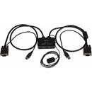 2 Port USB VGA Cable KVM Switch - USB Powered with Remote Switch