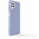 Lemontti Lemontti Husa Silicon Soft Slim Samsung Galaxy A22 4G Lavender Gray (material mat si fin, captusit cu microfibra)
