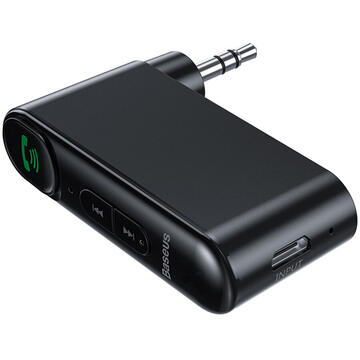 Baseus Receptor / Transmitator Bluetooth WXQY-01, Buton apel, Negru