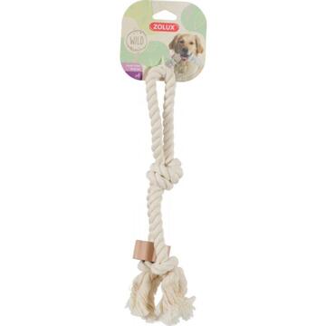 Jucarii animale ZOLUX WILD Rope toy with a handle and a wooden disc