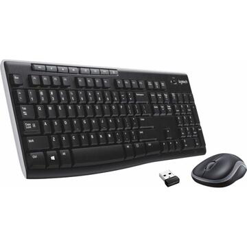Tastatura Logitech MK270, USB 2.0, layout US INTL, Negru