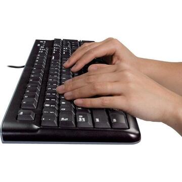 Tastatura Logitech MK120, USB 2.0, layout US INTL, Negru