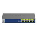 Netgear GS516PP Unmanaged Gigabit Ethernet (10/100/1000) Power over Ethernet (PoE) Blue, Grey