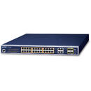 Planet PLANET GS-4210-24P4C network switch Managed L2/L4 Gigabit Ethernet (10/100/1000) Power over Ethernet (PoE) 1U Blue