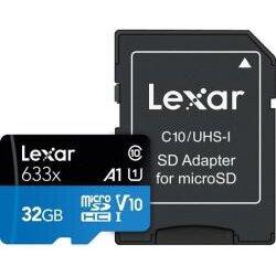 Card memorie Lexar 32GB High-Performance 633x microSDHC UHS-I, up to 100MB/s read 20MB/s write C10 A1 V10 U1, Global