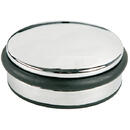 Alco Opritor metalic, pentru usa, rotund, cu inel de cauciuc, ALCO Design - argintiu