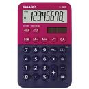 Sharp Calculator de birou, 8 digits, 120 x 76 x 23 mm, dual power, SHARP EL-760RBRB - rosu/bleumarin