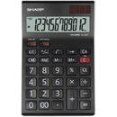 Sharp Calculator de birou, 12 digits, 176 x 112 x 13 mm, dual power, SHARP EL-125TWH - negru/alb