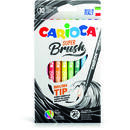 Carioca Carioca, varf flexibil - 1-6mm (tip pensula), 10 culori/cutie, CARIOCA Super Brush