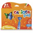 Carioca Carioca super lavabila, varf rotunjit special, 6 culori/cutie, CARIOCA Baby Teddy 1+