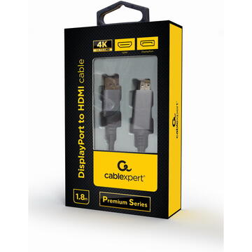 Gembird CC-DP-HDMI-4K-6 video cable adapter 1.8 m DisplayPort HDMI Type A (Standard) Black