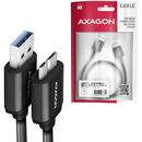 AXAGON SPEED, USB Micro-B / USB-A, 3A,100cm, negru