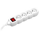 Tracer PowerWatch 3 m (4 socket) white with power switch